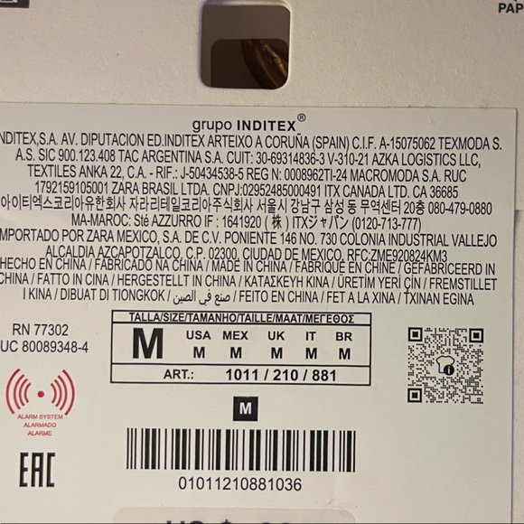 New in Box - NWT Zara Double Square Earrings GOLD / SILVER | 1011/210/881 - Picture 10 of 11